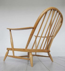 A classic Ercol 203 armchair: beech and elm frame.
