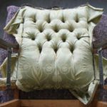 Edwardian chair upholstery - deep buttoning; pleating.