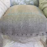 Edwardian chair upholstery - scrim over first stuffing.