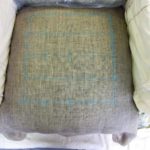 Edwardian chair upholstery - marking out stitching lines..