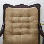 Edwardian chair upholstery, stitched hessian to back
